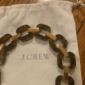 Jcrew Chunky Acrylic & Metal Tortoise Necklace